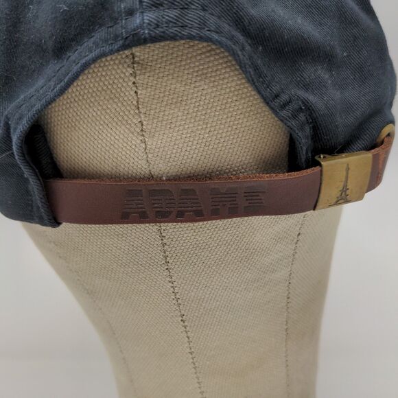 ADAMS Upscale Fashion Headwear Devon Black Strapback Hat Cap Embroidered - Picture 8 of 11